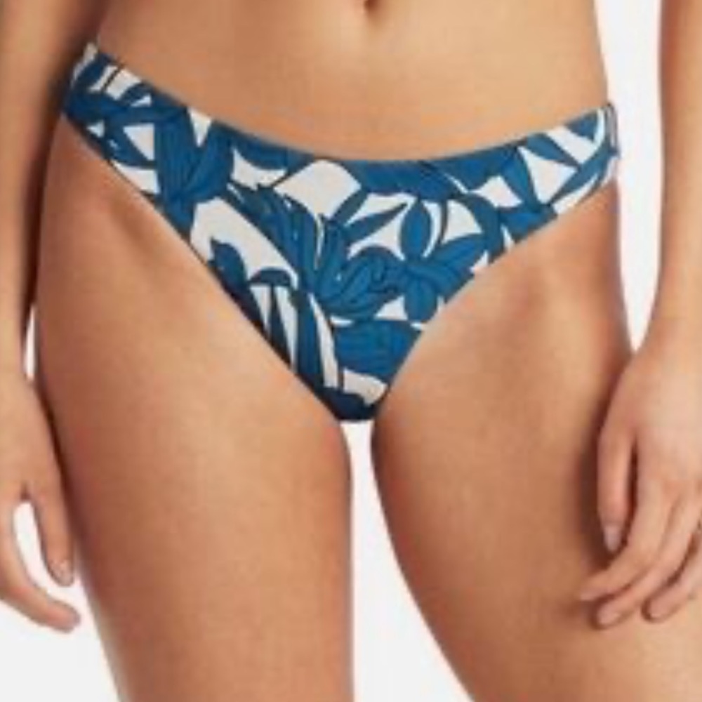 Sea Level Blue Floral Bikini Bottoms, size 4 NWT